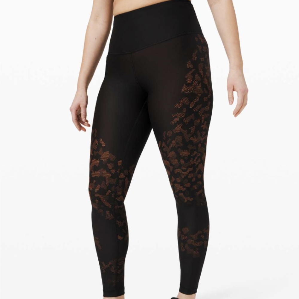Lululemon Mapped Out High Rise Tight 28" *Camo Black / Brick